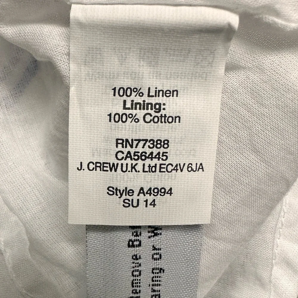 JCrew 00 Linen Chevron Print Maxi Dress - Picture 7 of 7